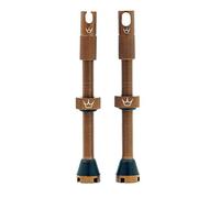 Peaty's x Chris King MK2 Valve Tubeless Presta - Clé à Rayons Intégrée, Bouchon de Retrait du Noyau de Valve, Aluminium 7075, Compatible avec Insert, Accessoire Velo pour Pneu de Vélo - Bourbon 60 mm