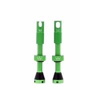 Peaty's x Chris King MK2 Valve Tubeless Presta - Clé à Rayons Intégrée, Bouchon de Retrait du Noyau de Valve, Aluminium 7075, Compatible avec Insert, Accessoire Velo pour Pneu de Vélo - Émeraude 42 mm