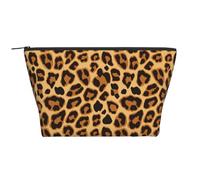 Peau à imprimé Animal léopard, Trousse de Toilette Trousse de Maquillage Sac à cosmétiques Trousse de Toilette de Voyage Portable