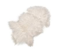 Peau d’agneau du Tibet pour sièges blanc blanchi 90x5x55 cm