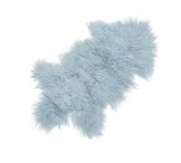Peau d’agneau du Tibet pour sièges bleu pâle 90x5x55 cm