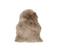 Peau d'agneau artificielle marron grise 50 x 85 cm