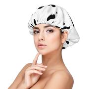 Peau Dalmatiens Chien Taches Animal Animaux Faune Dalmatien,Bonnet de nuit en satin réglable en soie pour adulte, bonnet de nuit élastique pour femme
