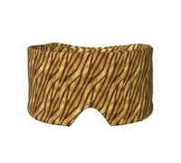 Peau d'animal africaine à rayures ocre,Masque pour les yeux bloquant la lumière Cache-yeux et cache-oreilles pour le sommeil