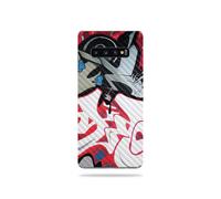 Peau de fibre de carbone de Mighlyskins pour Samsung Galaxy S10 Plus - Graffiti Mash Up | Finisque en fibre de carbone textur e durable protectri