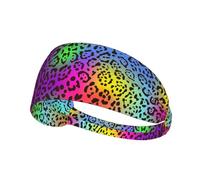 Peau de Jaguar Arc-en-Ciel,Bandeau de Sport Unisexe, Bandeau élastique Multi-usages pour Cheveux