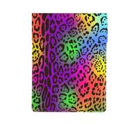 Peau de Jaguar Arc-en-Ciel,Housse en Cuir synthétique pour Ordinateur Portable, Sacoche pour Ordinateur Portable, Sacoche pour Tablette