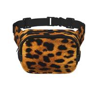 Peau de léopard Animal,Sac Banane carré Double Couche, Sac de Poitrine