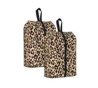Peau de léopard, guépard, Jaguar， Lot de 2 Sacs à Chaussures de Voyage, Sacs de Rangement imperméables, Organisateur de Chaussures pour Les Voyages et la Maison