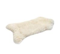 Peau de Mouton Blanc 120-130 cm - Naturelle Véritable - Tapis Fourrure au Salon - Couverture Douce - Décoration Chambre