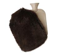 Peau de mouton - BOUILLOTTE SET 2,0 L douillé Cache-Bouteille d'eau chaude + Caoutchouc bouteille - Espresso