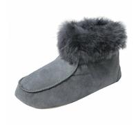 Peau de Mouton Chaussons Ibiza Gris Hommes & Femmes Bettschuhe Chaud Commode
