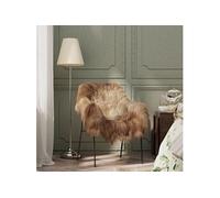 Vidaxl Housse De Chaise En Peau De Mouton Islandaise Marron 70x110 Cm