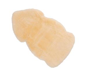 Peau de mouton pour bébé WERNER CHRIST BABY - peau médicale, douillette, qualité allemande, idéale pour landau, comme couverture ou tapis de jeu. Longueur : 65, 75, 85, 95 cm, couleur nature jaune