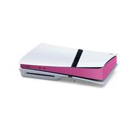 Peau de protection pour console en fibre de carbone Autocollants pour PS5 Pro Console Host Bande autocollante centrale Décalcomanies Accessoires pour Consoles de Jeux (Fibre de carbone rose)