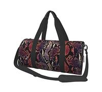 Peau de Python Motif de Serpent Sac de Voyage Grand Sac de Sport Sac de Sport Multifonction Sac de Nuit pour Hommes Femmes