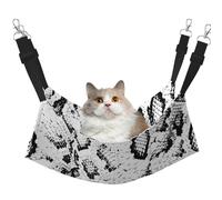 Peau de Serpent imprimée en Noir et Blanc,Hamac Suspendu pour Chat, lit Suspendu Doux Double Face pour Petits Chiens,L