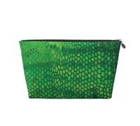 Peau De Serpent Vert, Trousse de Toilette Trousse de Maquillage Sac à cosmétiques Trousse de Toilette de Voyage Portable