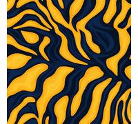 Peau de Tigre Papier Peint Autocollant 0.52X20 M Meuble Film Décoratif Noir Jaune Rayures Imperméable Mat Stickers Collant Rouleau Facile à Nettoyer et Amovible pour Surface Porte Armoire Cuisine
