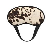 Peau de vache à taches noires et brunes,Masques de sommeil occultants, cache-yeux couvrants, masques de sommeil anti-lumière