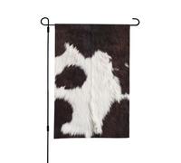 Peau de vache abstraite Afrique Animal Noir,Drapeau de jardin décoratif double face pour intérieur et extérieur, 30 x 45 cm