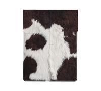 Peau de Vache Abstraite Afrique Animal Noir,Housse en Cuir synthétique pour Ordinateur Portable, Sacoche pour Ordinateur Portable, Sacoche pour Tablette
