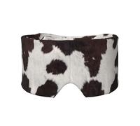 Peau de vache abstraite Afrique Animal Noir,Masque pour les yeux bloquant la lumière Cache-yeux et cache-oreilles pour le sommeil