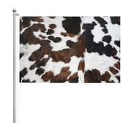 Peau de vache beige, texture noire et blanche,Drapeau de jardin, bannière décorative, drapeau double face, 2 x 3 pieds, pour extérieur et intérieur