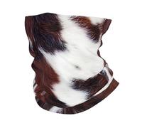 Peau De Vache Blanche À Taches Noires Et Brunes, Motif 2 Homme Femme Cache Cou Coupe-Vent Tour De Cou Séchage Rapide Bandeau pour Ski Cyclisme Pêche Moto