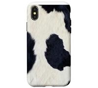 Peau de Vache Holstein Cool Farm Animal Hide Coque pour iPhone X/XS