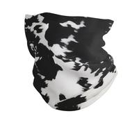 Peau De Vache Noire Echarpe Gaiter Respirant Headwrap Unisexe Écharpe Tube pour Sports Moto Randonnée 30X26Cm