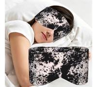 Peau de vache noire et blanche, Masque de sommeil pour la maison, les voyages et le travail posté, couvrant entièrement les yeux et bloquant la lumière