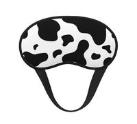 Peau de vache noire et blanche,Masques de sommeil occultants, cache-yeux couvrants, masques de sommeil anti-lumière