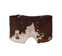 Peau de vache rouge-brun,Masque pour les yeux bloquant la lumière Cache-yeux et cache-oreilles pour le sommeil