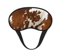 Peau de vache rouge et blanche,Masques de sommeil occultants, cache-yeux couvrants, masques de sommeil anti-lumière