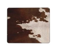 Peau De Vache Rustique De L'Ouest Mousepad Bords Cousus Mouse Pad Petit Tapis De Souris pour Travail Ordinateur Bureau 25X30Cm