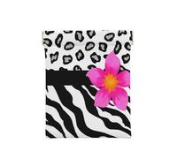 Peau de zèbre et de guépard Noir et Blanc et Fleur Rose, Sac de Rangement pour Femmes, Portefeuille supérieur à Presser, Petit Porte-Monnaie, Pochette de Changement
