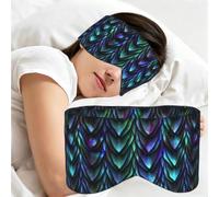Peau d'écailles de dragon, Masque de sommeil pour la maison, les voyages et le travail posté, couvrant entièrement les yeux et bloquant la lumière