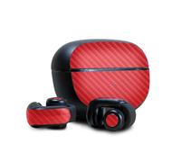 Peau en fibre de carbone compatible avec les couteurs Bose Ultra Open - Rouge solide - Couvercle de d calcomanie de protection en vinyle 3M prem