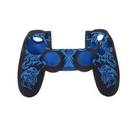 Peau Manette PS4, Coque Souple Caoutchouc Silicone étui Protection Anti Dérapant Housse Jeu San Fil PS4 Skin Cover Jeux Compatible Contrôleur Couverture Case Glissement Transfert Eau Résistant