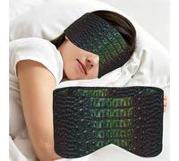 Peau osseuse de crocodile d'eau douce, Masque de sommeil pour la maison, les voyages et le travail posté, couvrant entièrement les yeux et bloquant la lumière