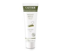 Peau purifiée et clarifiée en un instant avec CATTIER Masque Visage Argile Verte et Menthe Poivrée Bio, format 100mL - Lot de 3
