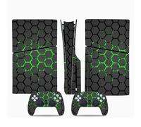 Peau Sticker Décalcomanie Housse pour PS5 Slim, Autocollants en Fibre de Carbone, Jeu Console Accessoires (0038)
