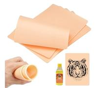 Peau Synthétique Tatouage 3 mm,Fausse Peau Tatouage 15 x 20 cm,Peau de Pratique de Tatouage,Pour pratiquer les débutants et les tatoueurs - avec s'entraîner à essuyer l'huile(3 Pièces)