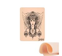 Peau Synthétique Tatouage 3mm, 1 Pièces 20 * 15cm Fausse Peau Tatouage, Double face Peau Entrainement pour les Fournitures de Tatouage pour les Débutants et les Artistes Expérimentés