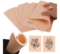 Peau Synthétique Tatouage 3mm, TONBAO 12 Pièces Fausse Peau Tatouage 19 x 14 cm Fake Skin Tattoo pour Débutants et Artistes Expérimentés
