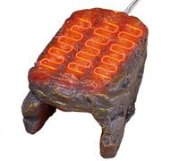 Peaux de reptiles chauffées - 15 x 9,5 x 7 cm - Pierre en résine | Scène solaire chauffée - Grotte Chauptile | CUEVA CALATORA PARA REPTIES pour lézards gecko serpent | 2026 habitat | Ardoise