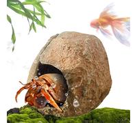 Peaux de reptiles - Petites peaux de reptiles - Grotte magnétique pour aquarium - Grotte à serpent cachée pour jeter des geckos - Grotte cachée avec aspect rocher naturel - Convient pour