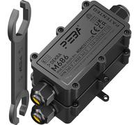 PEBA Boîte de dérivation étanche IP68 - Etanche Boîte de Jonction - Boîtier de raccordement électrique 2 voies pour câble de Ø 4 à 12mm - Connecteurs de Câbles Étanches,Parfait pour câble extérieur