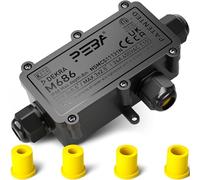 PEBA® Boîte de dérivation étanche IP68 - Etanche Boîte de Jonction - Boîtier de raccordement électrique 3 voies pour câble de Ø 4 à 12mm - Connecteurs de Câbles Étanches,Parfait pour câble extérieur